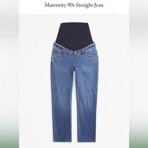 Maternity 90s Straight Jean Abercrombie & Fitch